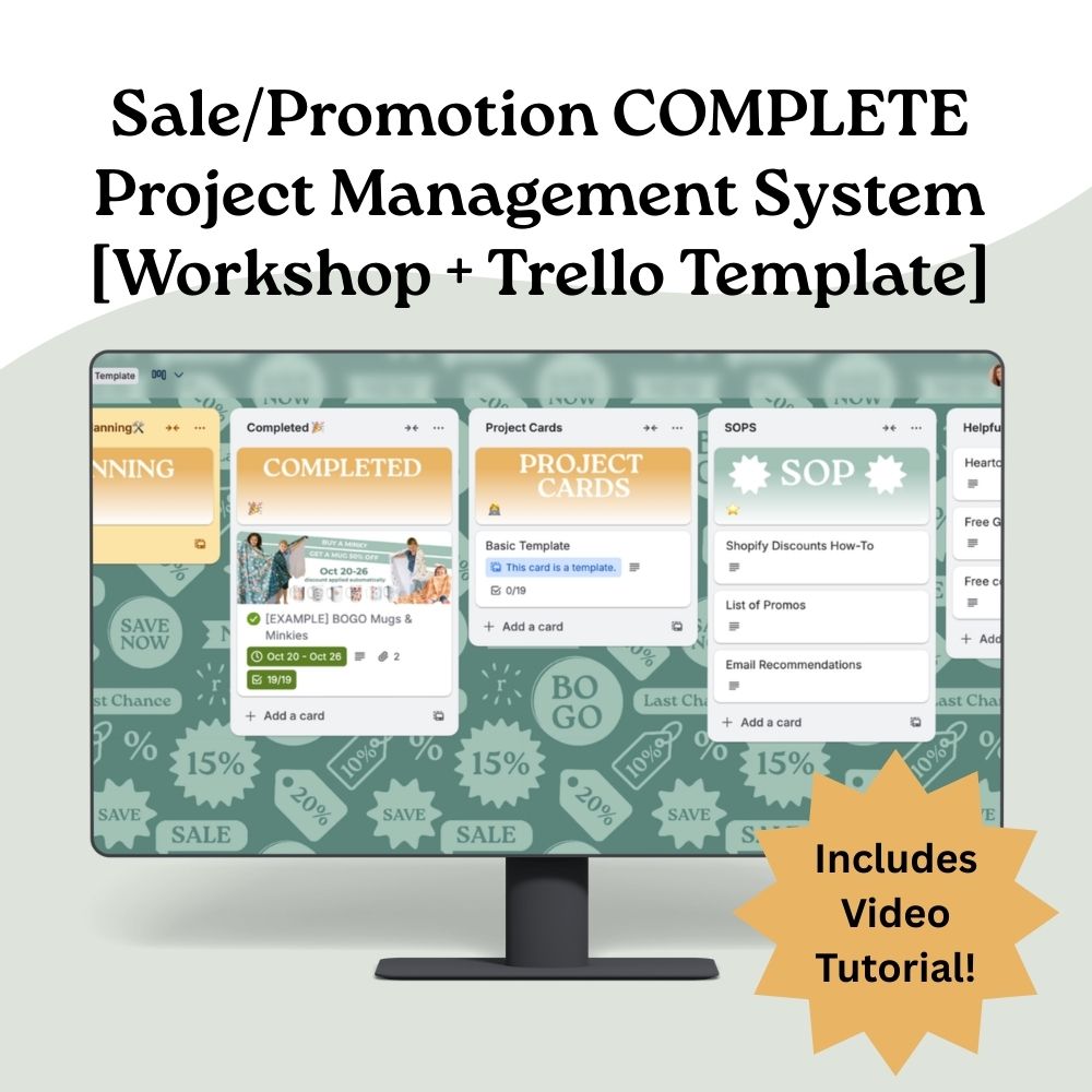 Sales & Promotions Project Management System | Trello Template