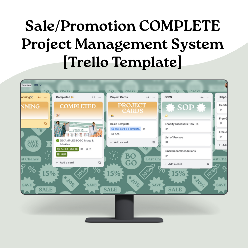 Sales & Promotions Project Management System | Trello Template